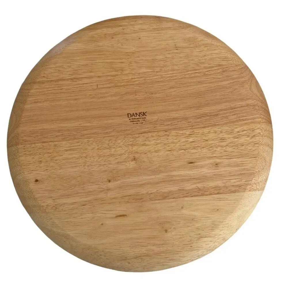 Dansk Teak and Ceramic Charcuterie Cheese Gourmet Party Tray 15.5”